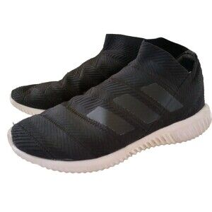 adidas Mens Size 7.5 Nemeziz Tango 18.1 Black White AC7076 Turf Soccer Sneakers